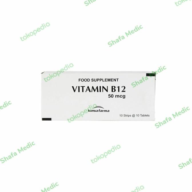 GROSIR (70 Dus @100 tab) Kimia Farma Vitamin B12 Cyanocobalamin 50 mcg ---Terbaru---