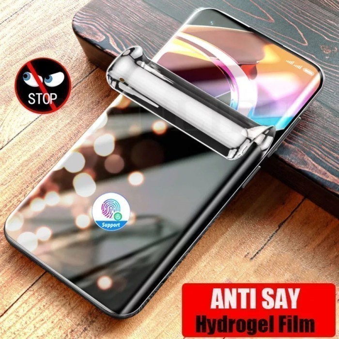 OPPO A77S A17 A17K A57 4G A55 A96 A76 A16K A16E ANTI GORES HYDROGEL SPY PRIVACY HITAM GELAP SCREEN GUARD PELINDUNG LAYAR JELL FULL SCREEN COVER