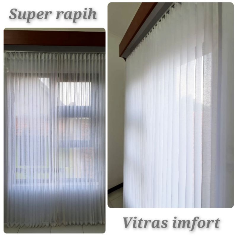 Vitras polos putih import vitras dalaman gorden gorden lapisan dalam