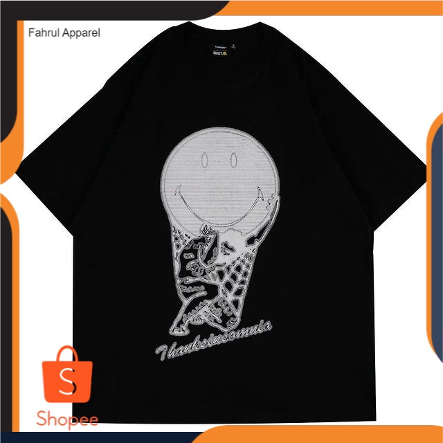 Smiley Thanksinsomnia Tshirt Atlas Black