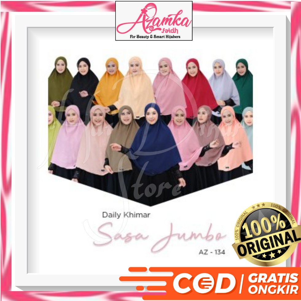 [Baru] Azamka Hijab JUMBO Sasa JB Khimar Daily Ready