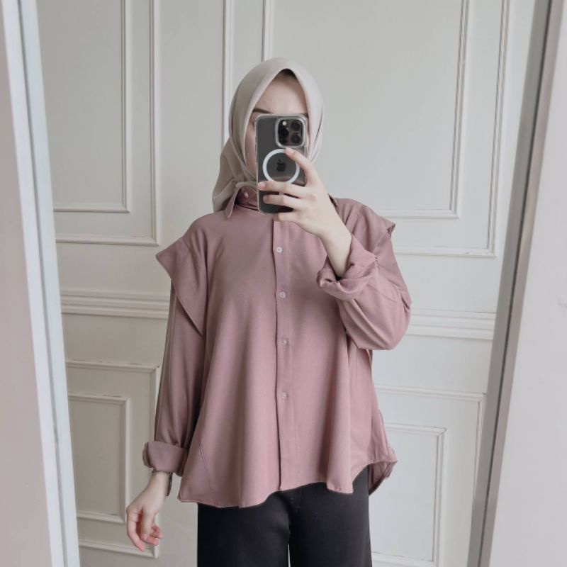 BEFAST - ZEC Kemeja ADINDA / ⭐️PREMIUM SHAKILA⭐️ Breta Oversize / Kemeja Kekiniaan Remaja / Kemeja Casual Wanita / Kem Polos Formal / Fashion Wanita Kerja / kampus / Terlaris / Termurah