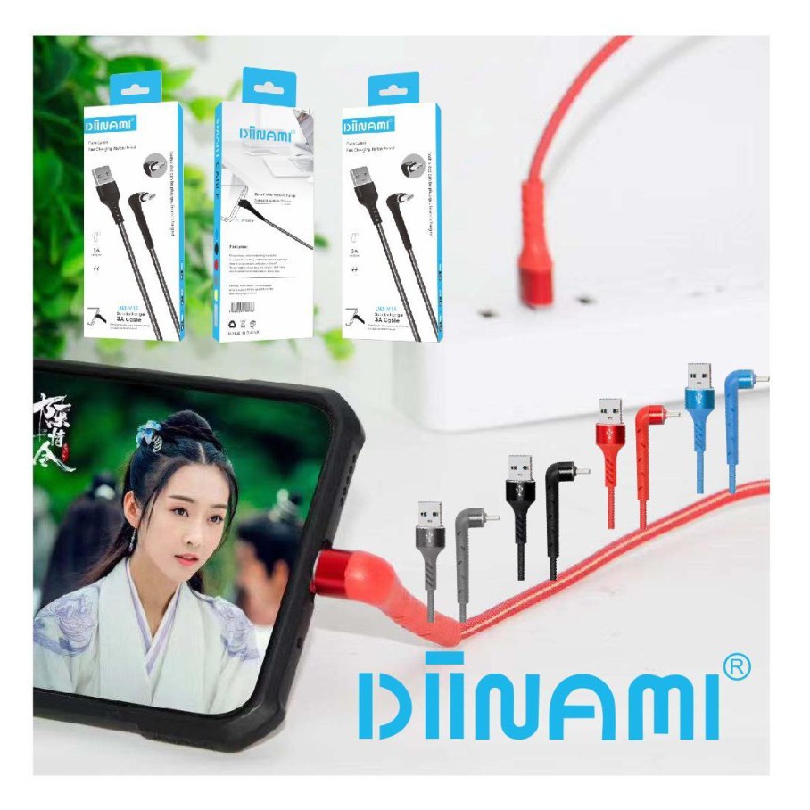 [RO ACC] M18 KABEL DATA DINAMI GAMING + STAND PHONE SUPPORT FAST CHARGING UNIVERSAL ALL TIPE HP