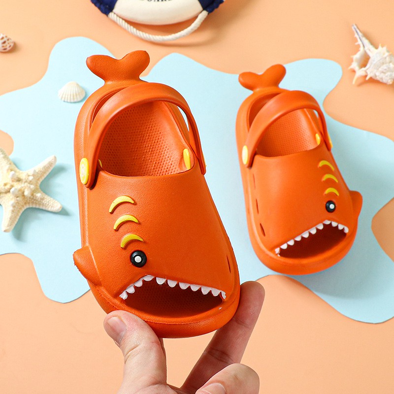 ♫ Megata ♫ A165 Sandal Baby Shark Anti Slip Sendal Karakter Anak Bayi Hiu Lucu Import Grosir