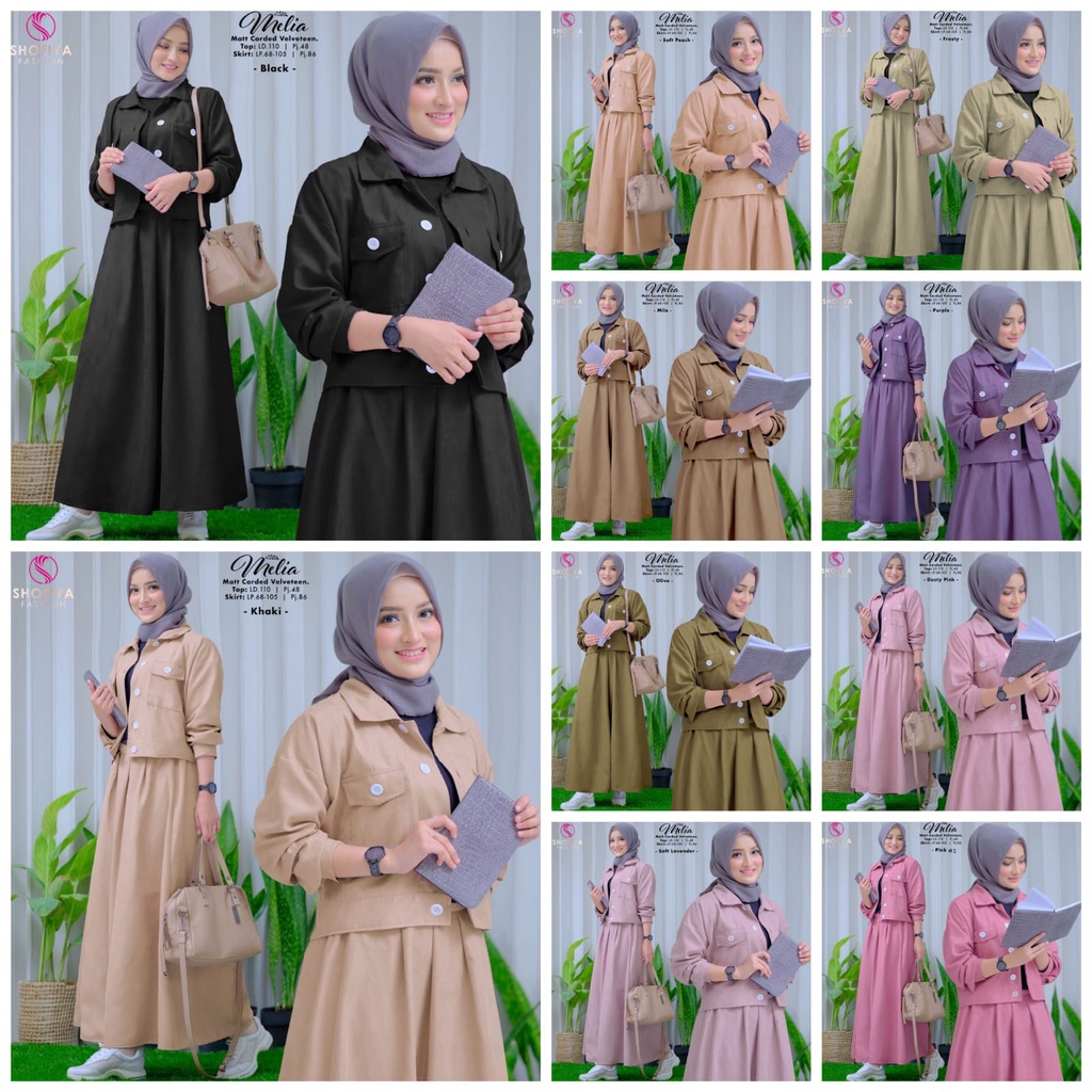 MELIA SET 2IN1 BY SHOFIYA - MELIA SET 3IN1 BY SHOFIYA - SET ROK INNER DAN JAKET