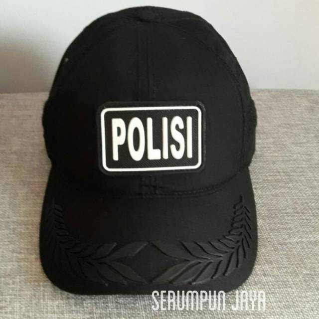 TOPI PAMEN VELCRO + PATCH RUBBER P-O-L-I-S-I