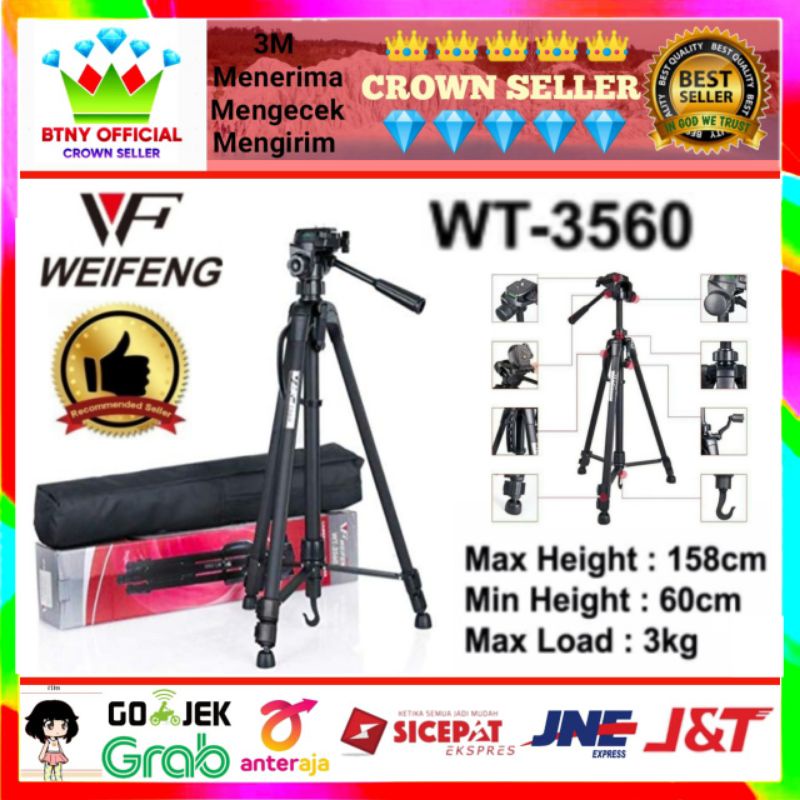 Tripod Weifeng WT 3560 WT3560 Weifeng Tripod WT 3560 tripod camera