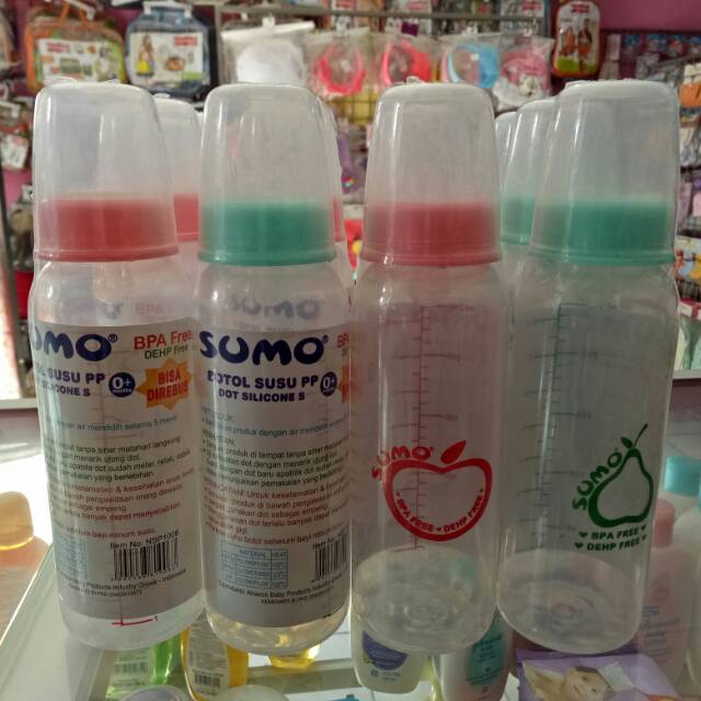 Botol Susu Bayi Sumo Dot Silicone/ BPA free 240 ml Bisa Di Rebus