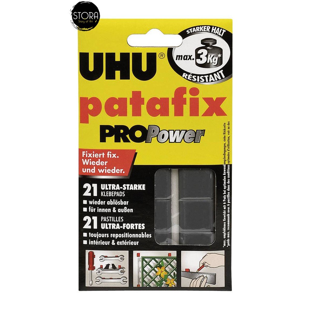 

UHU Patafix Pro Power 3.0 kg/21 PADS-lem potong ultra strong