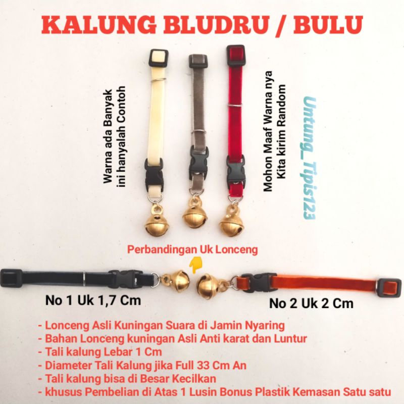 Kalung kucing lonceng Kuningan kualitas premium tali kalung banyak model suara kencang