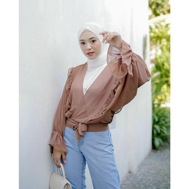 KANDITA OUTER LENGAN BALON TERBARU // CARDIGAN WANITA KEKINIAN