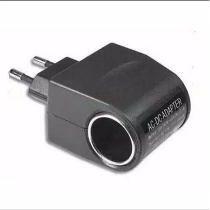 Adaptor Colokan Lighter Mobil ke Listrik 12V 500mA Adaptor Converter Socket