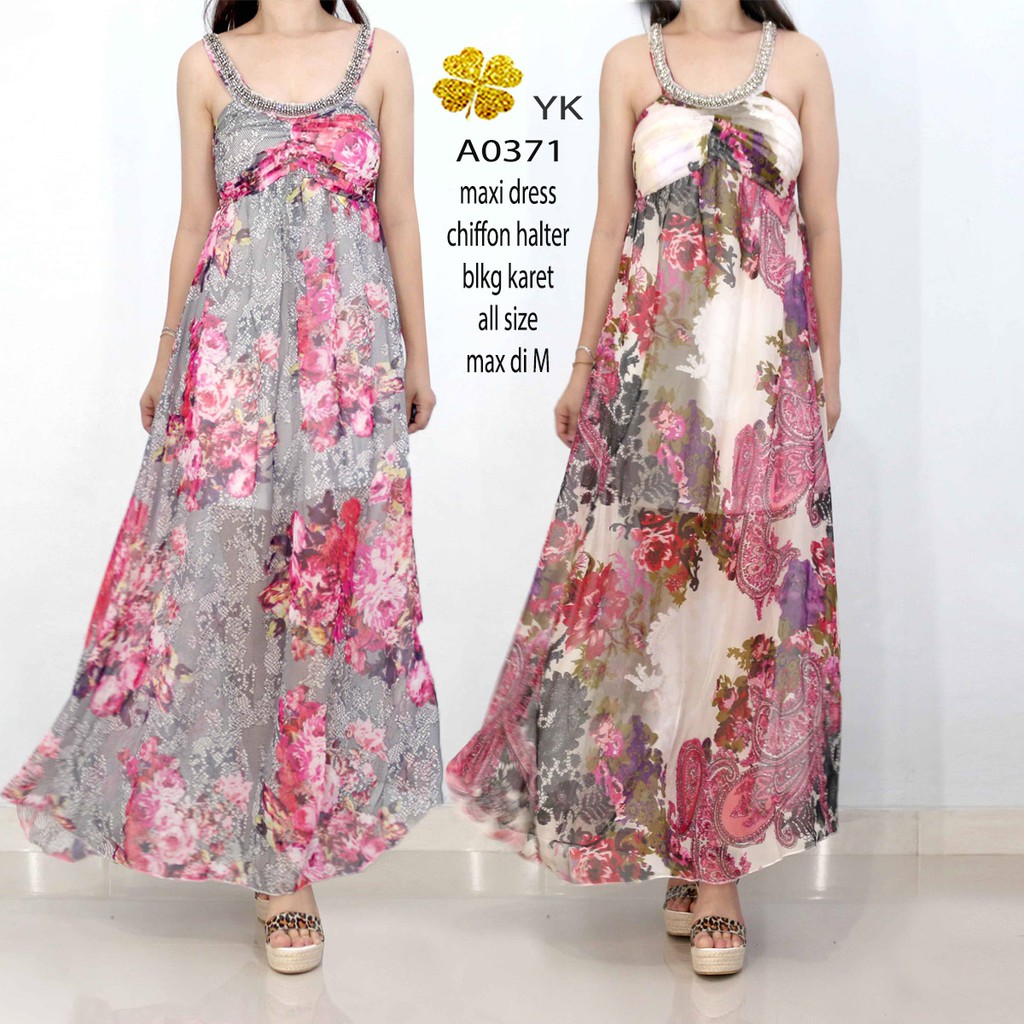 YKsale 0371sale murah maxi dress chiffon dress baju import wanita sale murah habisin stock gudang