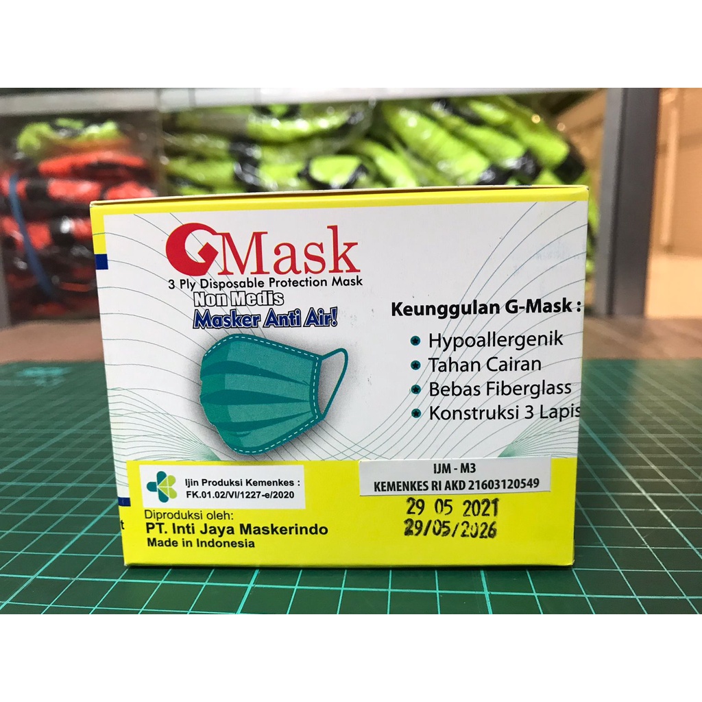 Masker Medis 3 Ply Surgical 3 ply Kemenkes Gmaks