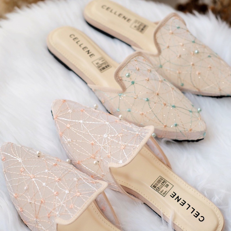 CELLENE Slipper Siena SERI 3 | flat shoes brukat selop wedding shoes