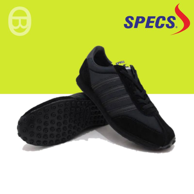 SEPATU SPECS 104 FULL BLACK SEPATU RUNNING SNEAKERS PRIA SPORT OLAHRAGA SEKOLAH HITAM COWOK MURAH OR