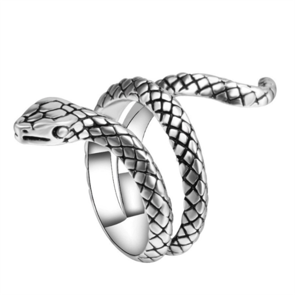 Fashion Women Punk Personality Ring Animal Snake Shape Ring Jewelry