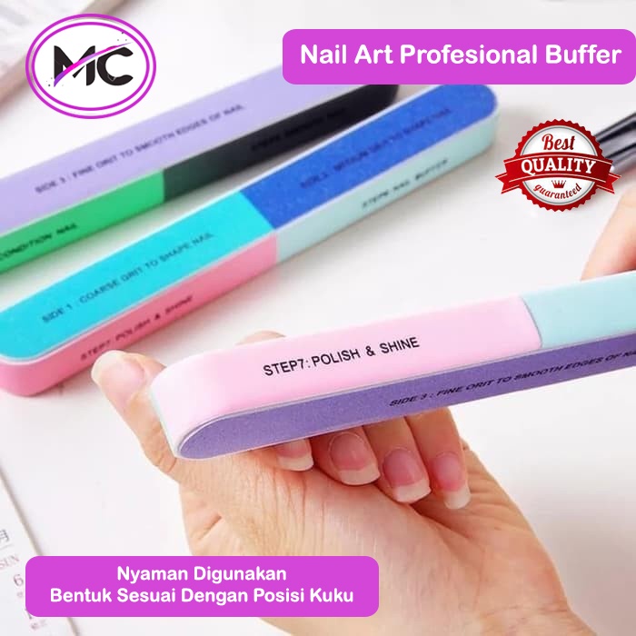 Kikir Kuku Nail Buffer Brush Polish Amplas Block 7 Sisi Perawatan Tangan Kaki Menicure Pedicure Alat Kecantikan