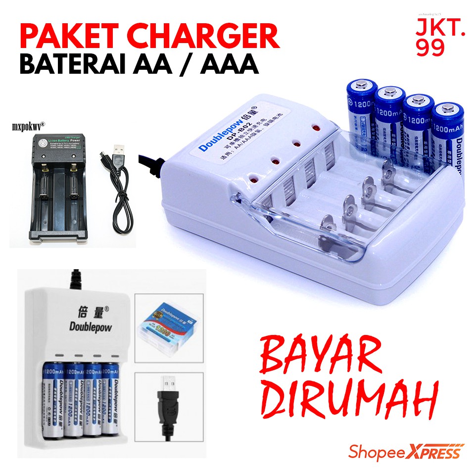 Charger - charger Baterai -  AA - AAA