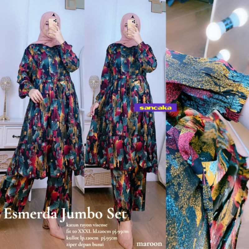 esmerda jumbo set setelan by sancaka