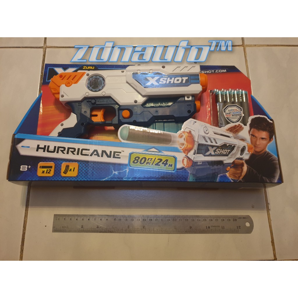 ZURU X-SHOT HURRICANE ORI / PISTOL BUSA X-SHOT HURRICANE Not NERF / Tembakan Peluru Busa Blaster / P