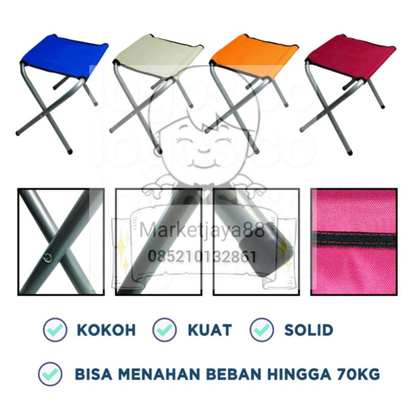 Ready KURSI LIPAT Bangku Memancing Piknik Camping Hiking Outdoor Fishing Mini Chair Serbaguna