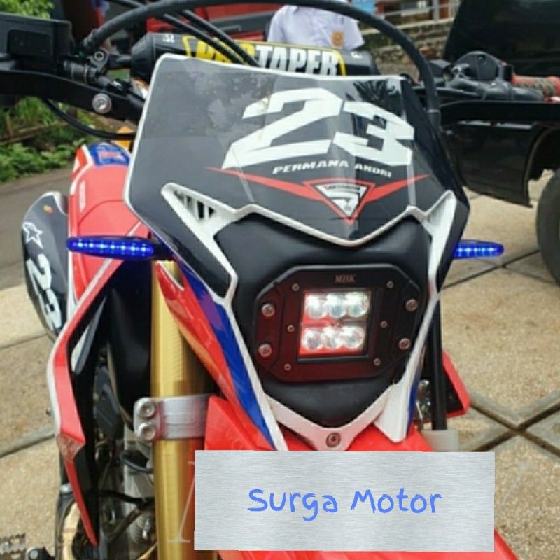 LAMPU SOROT LED PLUS DUDUKAN HONDA CRF 150 CRF150 variasi murah protaper terang