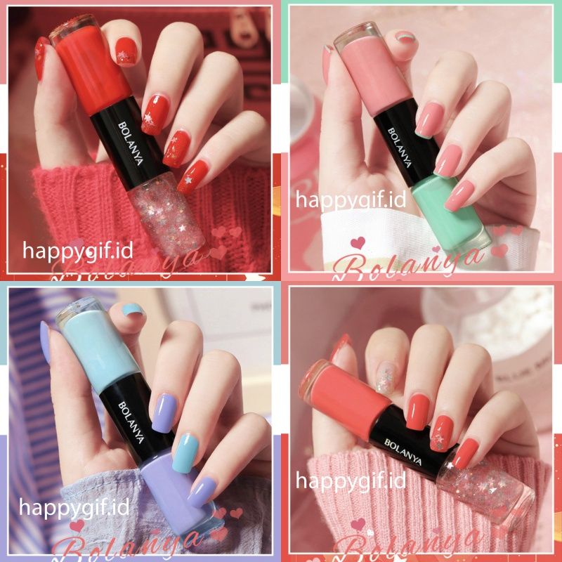 Kutek Korea 2 in 1 Non Peel Off Bolanya Cat Kuku Halal KU001