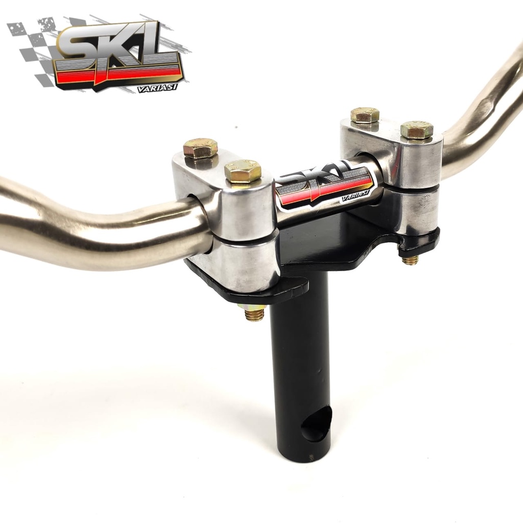 Paket Stang Rzr Plus Dudukan Stang Racing Road Race Universal Motor Honda Yamaha Suzuki Satu Sett