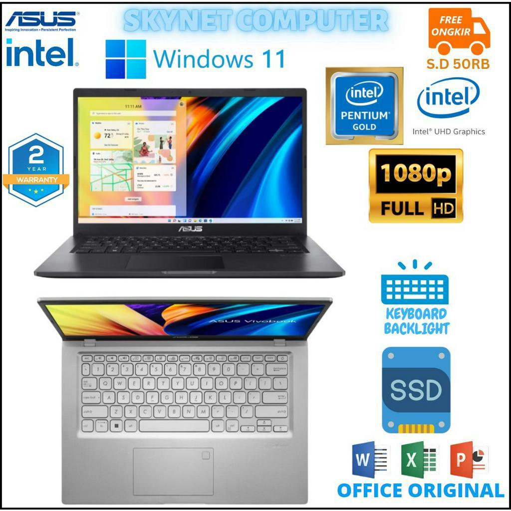 ASUS VIVOBOOK A1400EA INTEL PENTIUM GOLD 7505 RAM20GB 14FHD WINDOWS 11 DAN OFFICE 2021 ORIGINAL