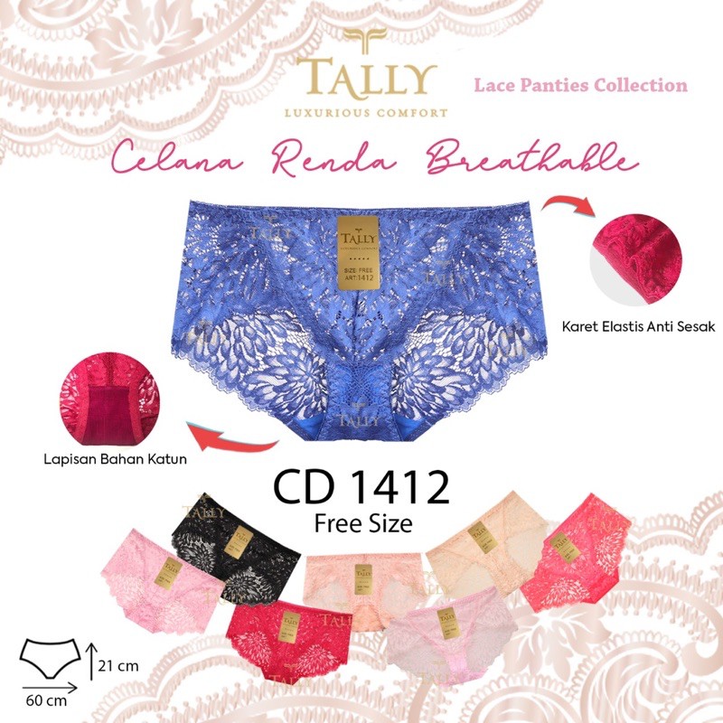 CD | Celana Dalam Renda TALLY 1412 Freesize