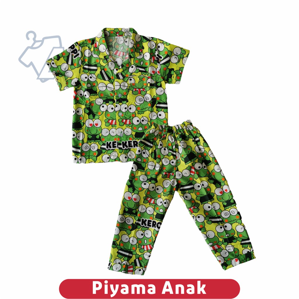 Baju Tidur Anak / Piyama Anak Karakter Keroppi