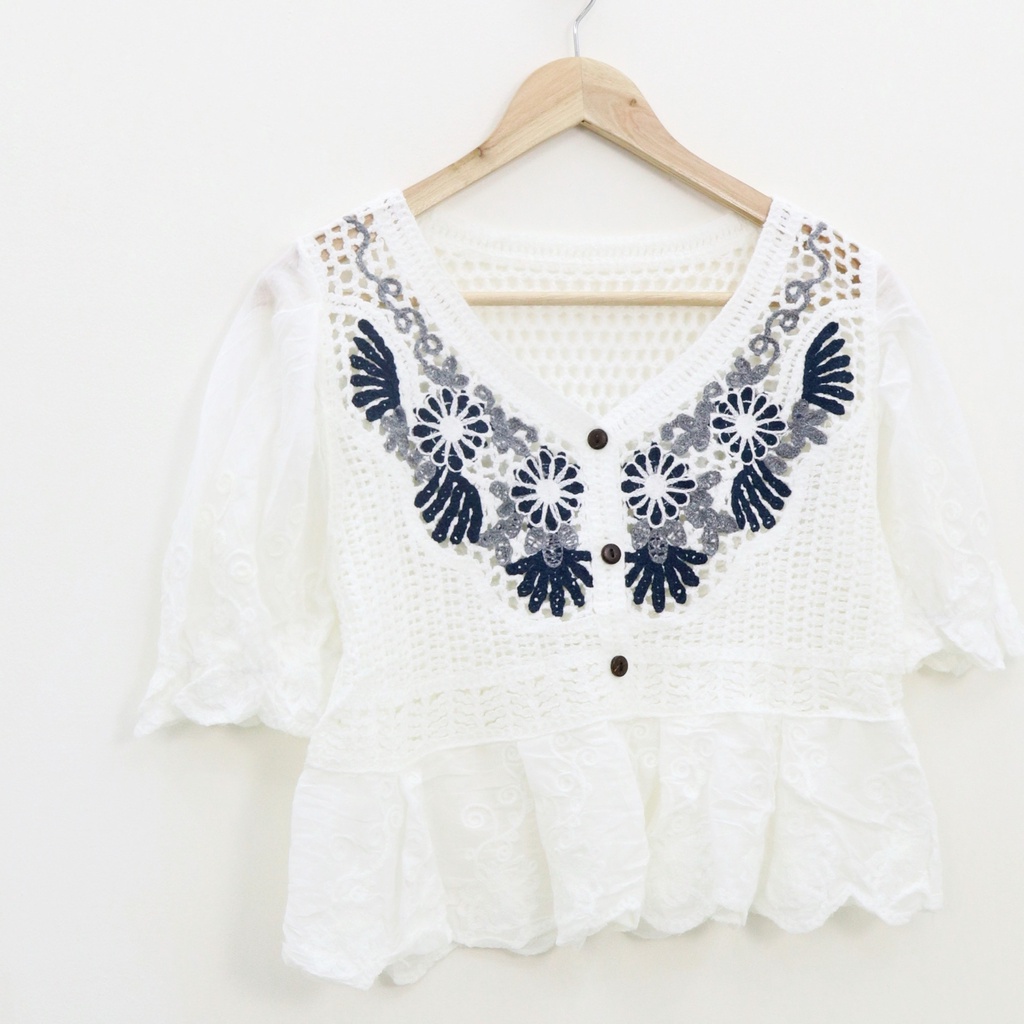 Dellen etnic top blouse -Thejanclothes