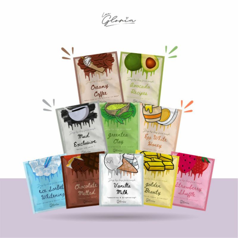 20GR [ BUY 2 GET 1 FREE GIFT ] Ready Stock Masker By Lea gloria 20GR BPOM ORIGINAL best seller viral