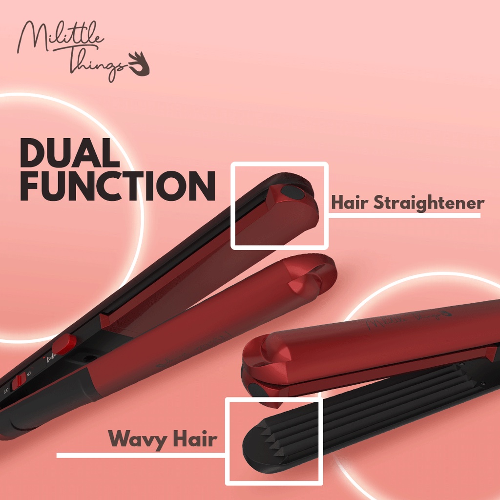 ⭐️ Beauty Expert ⭐️  Milittle Things 211 Professional Hair Straightener 2 in 1 - Catokan Pelurus Rambut