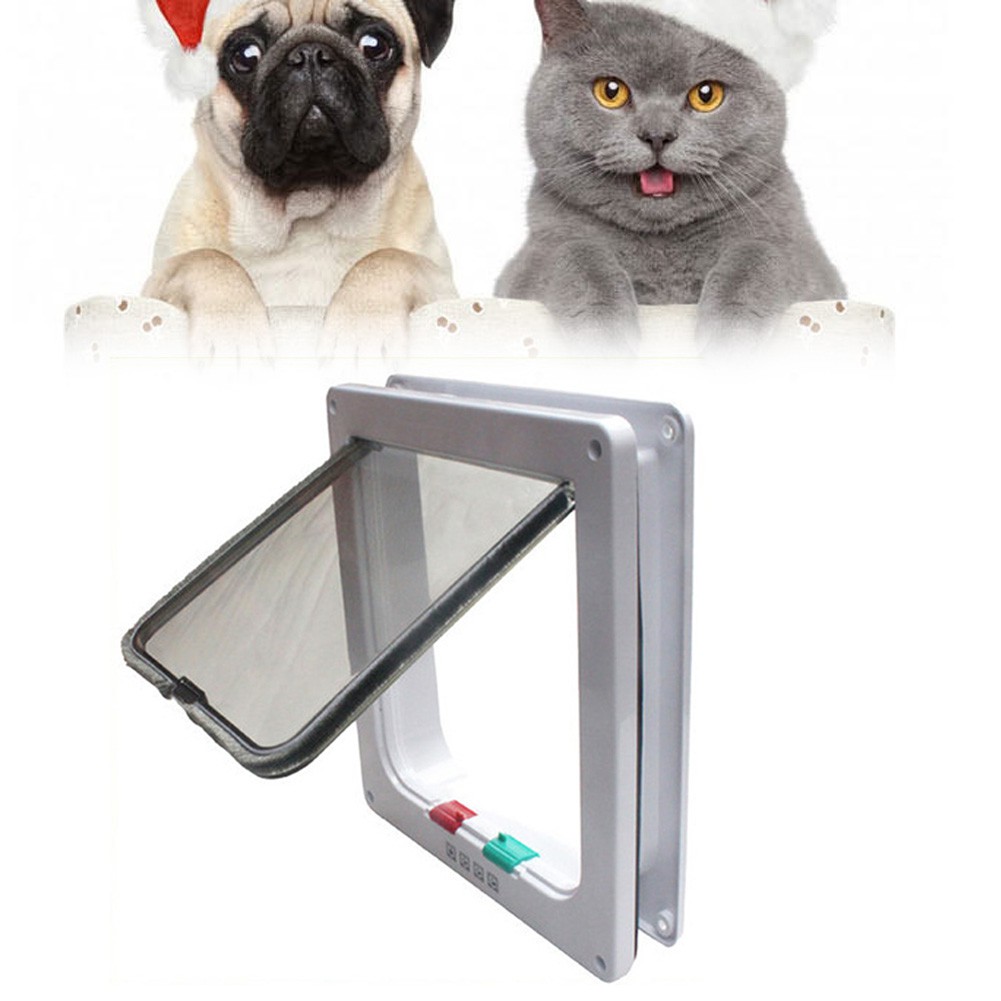 Pintu Flap Kecil 4 Cara Warna Putih Untuk Kucing Anjing Shopee