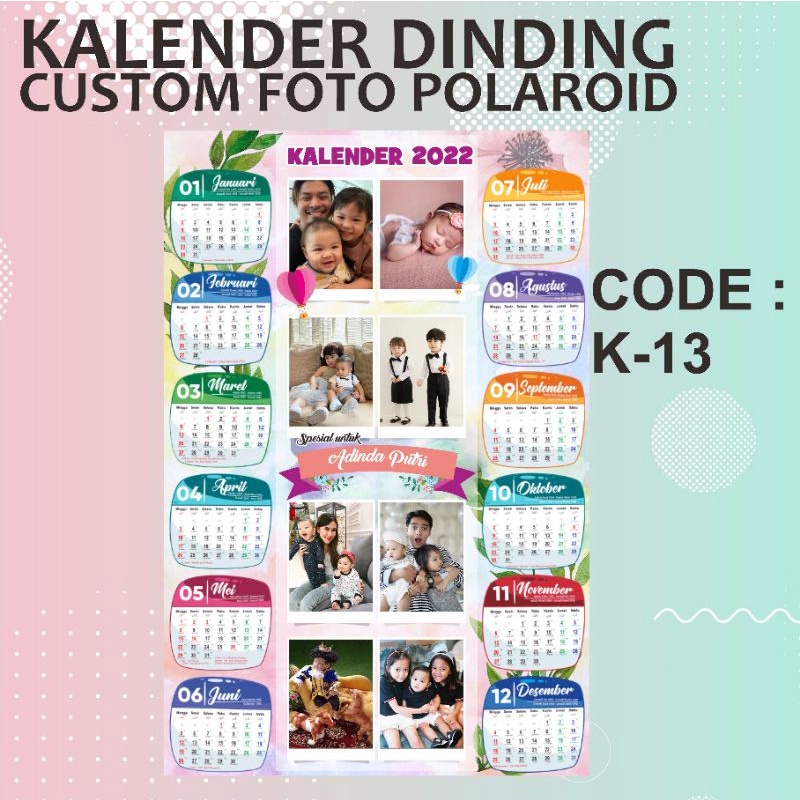 

CETAK KALENDER DINDING 2023 CUSTOM FOTO KELUARGA OLSHOP ANIME IDOL KPOP FREE DESIGN