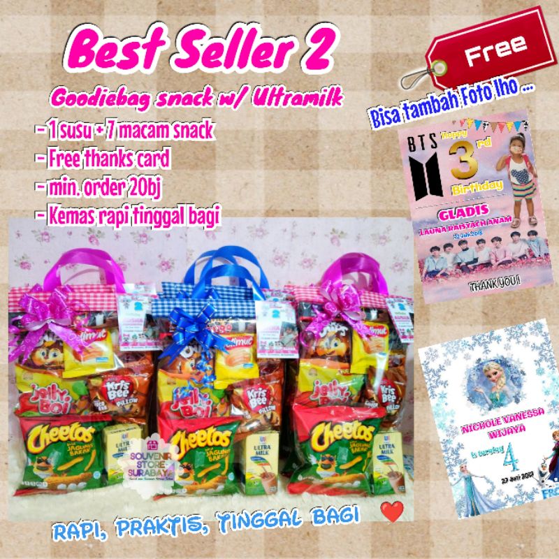 Snack Ultah Anak / Paket Snack Ulang Tahun/ Goodiebag Snack/bingkisan ultah surabaya/Snack Ultah Sby