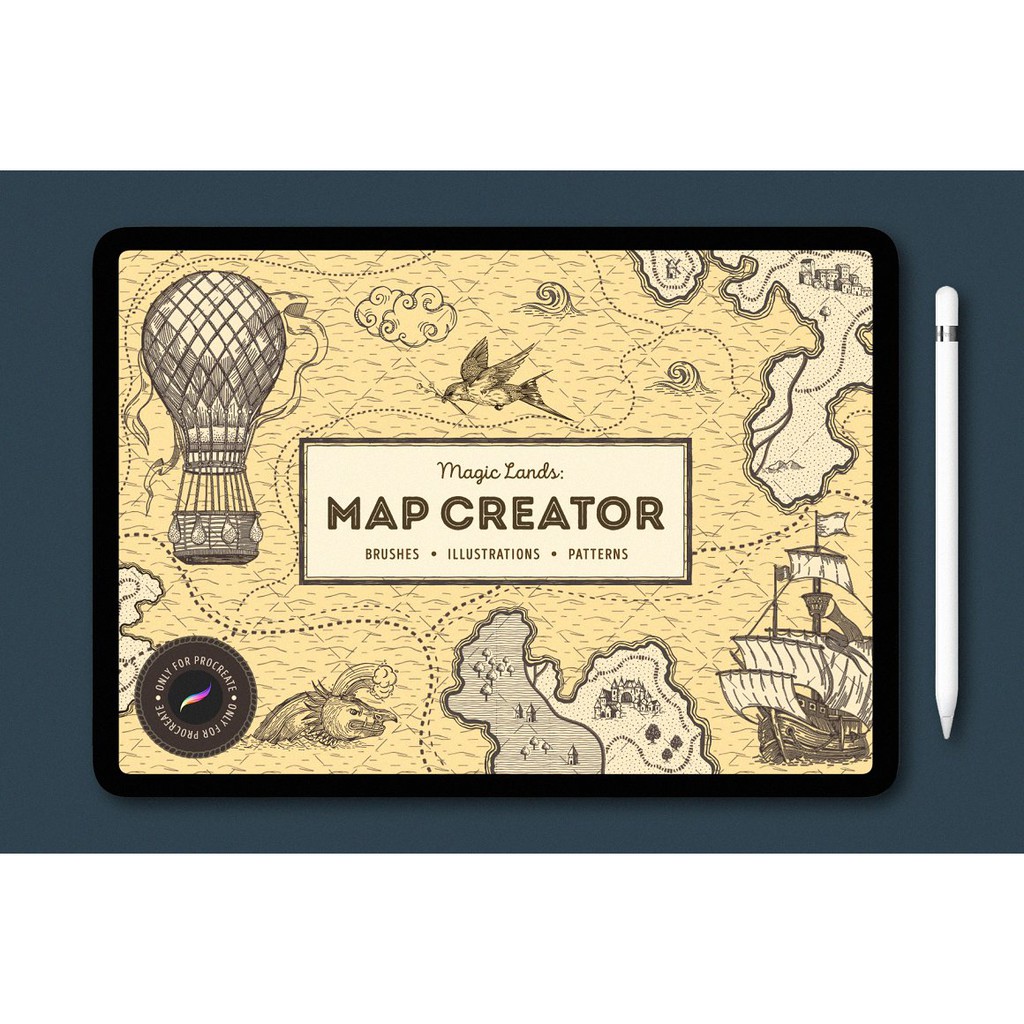 Procreate Brush - Magic Lands Map Creator Brushes