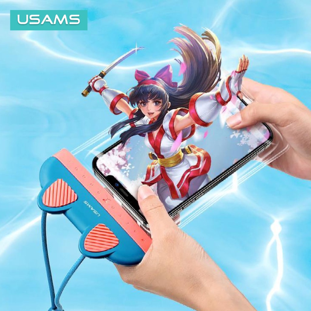USAMS YD010 Mobile Phone Waterproof Bag Kantong Pelindung HP Anti Air Universal 7inch IPX8