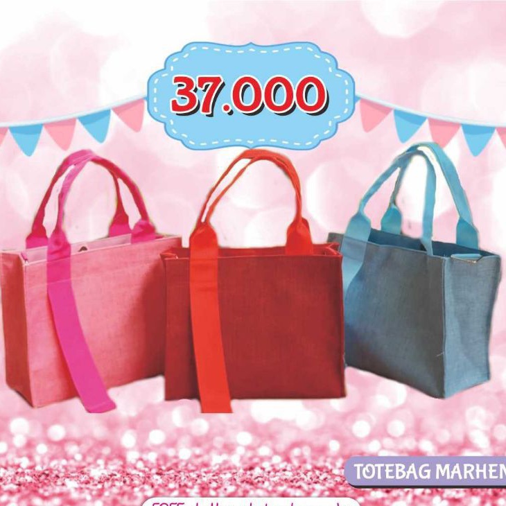 

souvenir tas canvas kotak