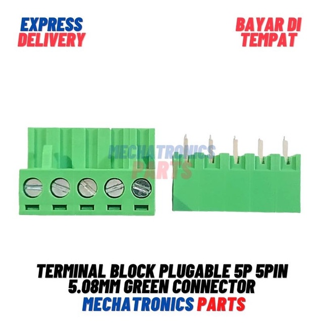 [5712] Terminal Block Plugable 5p 5pin 5.08mm Green Connector