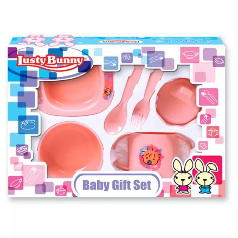 Lusty Bunny Baby Feeding Gift Set LB1419 - Set Peralatan Makan Bayi