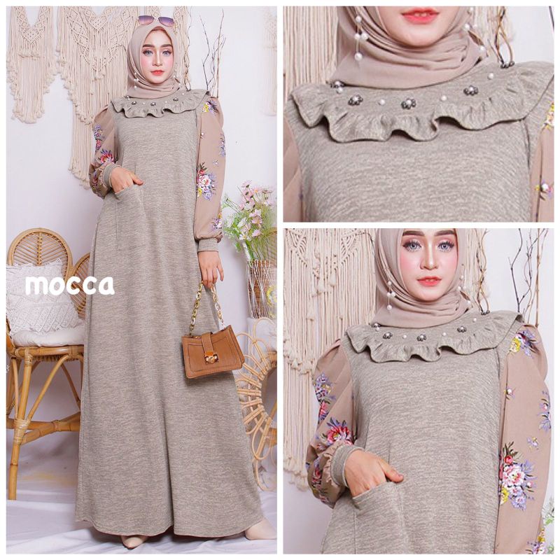 Tasya Maxy - Gamis Knit Rajut Premium LD100+ / Diandra Maxy / 276-6111