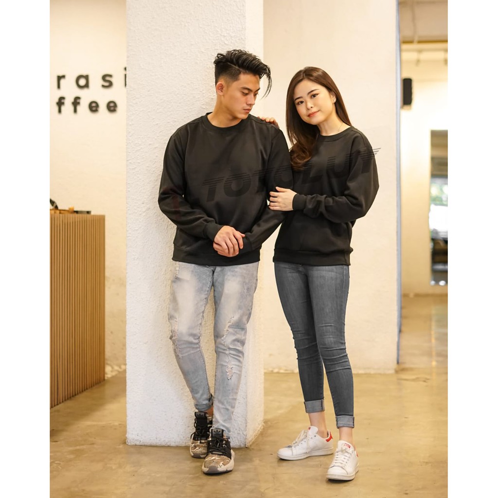 MUKZHOP - SWEATER JUMPER COUPLE / SWEATER POLOS / TOTOLUY / HITAM