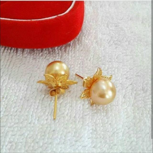 Giwang kenarian perak berlapis emas