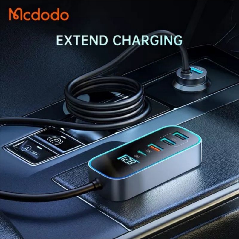 MCDODO Car Charger Quick Charger 107W 5 Port LED Display Pd fast Charg