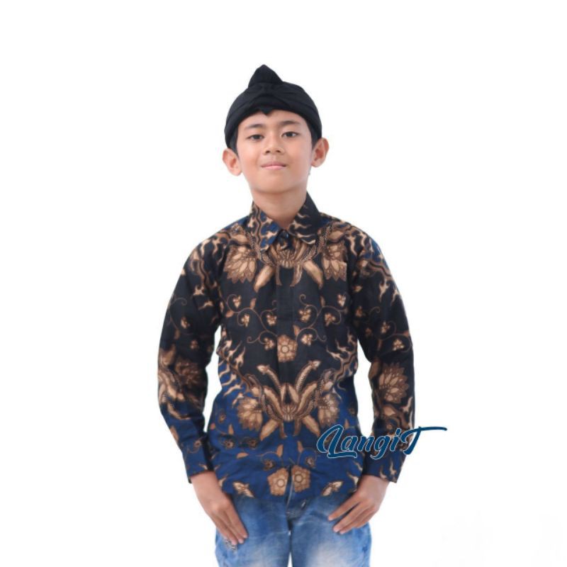 Kemeja Batik Anak/batik anak/baju batik anak laki laki umur 2-12 tahun hem batik anak-