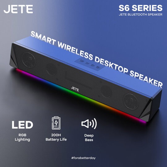 Speaker Bluetooth RGB Lightning Jete S6 | Speaker Bluet  - Garansi Resmi 2 Tahun