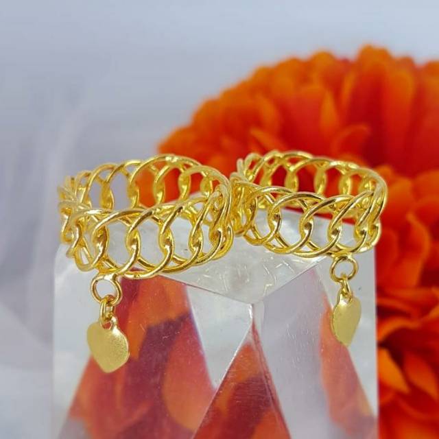 Cincin emas Penang lapis emas 24k .